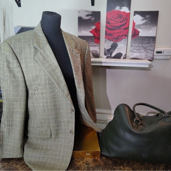 Jack Victor Montreal Men’s Plaid Wool Sport Coat – Tailored Classic 42 Reg - Picture 5 of 11